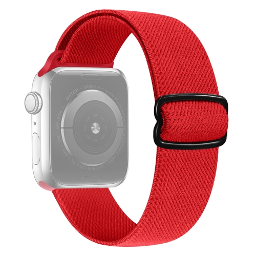 8-shaped Buckle Nylon Replacement Strap Watchband For Apple Watch Series 6 & SE & 5 & 4 40mm / 3 & 2 & 1 38mm(Red)