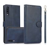 For Samsung Galaxy A50s Calf Texture 2 in 1 Detachable Magnetic Back Cover Horizontal Flip Leather Case with Holder & Card Slots & Wallet & Photo Frame(Blue)