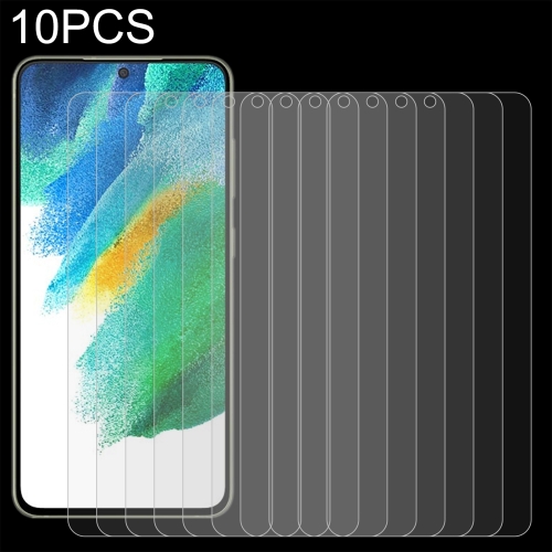For Samsung Galaxy S21 FE 5G 10 PCS 0.26mm 9H 2.5D Tempered Glass Film