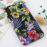 For iPhone XS Max Flower Pattern TPU Protecitve Case(Black Background Flower)