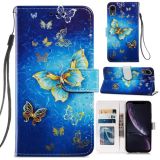 Painted Pattern Horizontal Flip Leather Case with Holder & Card Slots & Photo Frame For iPhone XR(Phnom Penh Butterfly)