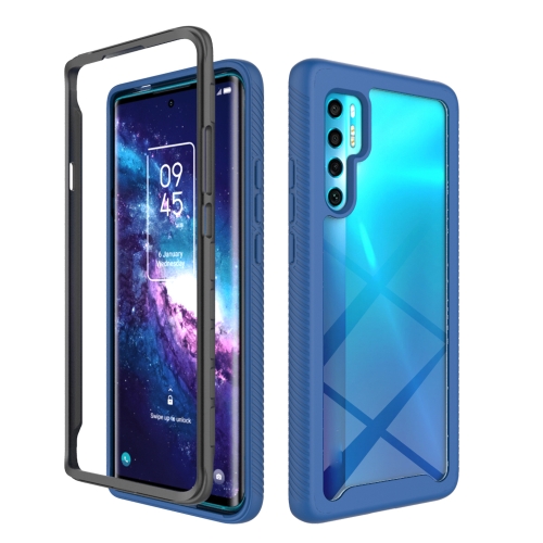 For TCL 20 Pro 5G Starry Sky Solid Color Series Shockproof PC + TPU Case (Blue)