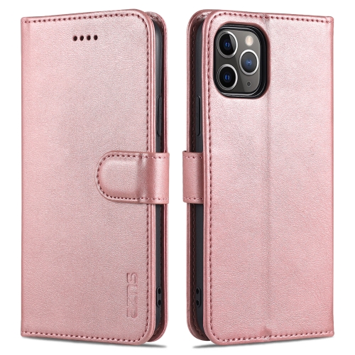 AZNS Skin Feel Calf Texture Horizontal Flip Leather Case with Card Slots & Holder & Wallet For iPhone 11 Pro Max(Rose Gold)
