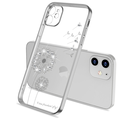 Ultra-thin Electroplating Dandelion Pattern Protective Case For iPhone 11(Silver)