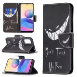 For Xiaomi Poco M3 Pro / Redmi Note 10 5G Colored Drawing Pattern Horizontal Flip Leather Case with Holder & Card Slots & Wallet(Smirk)