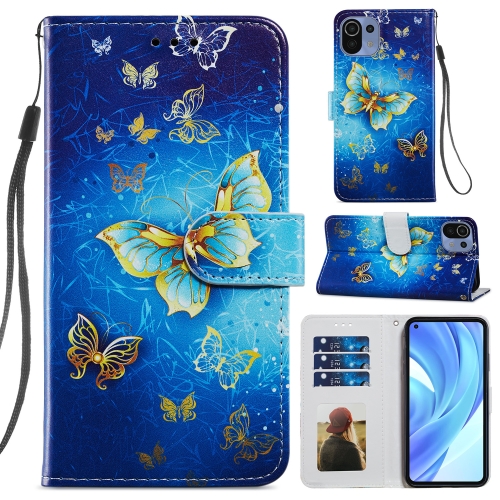 For Xiaomi Mi 11 Lite Painted Pattern Horizontal Flip Leather Case with Holder & Card Slots & Photo Frame(Phnom Penh Butterfly)