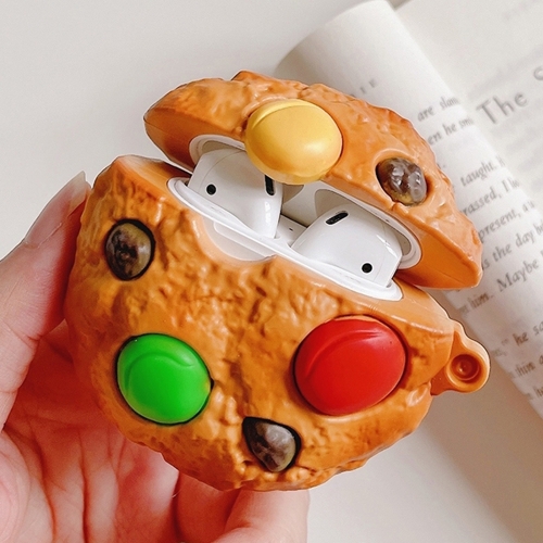 Nut Biscuits Shape Silicone Protective Case For AirPods 1 / 2