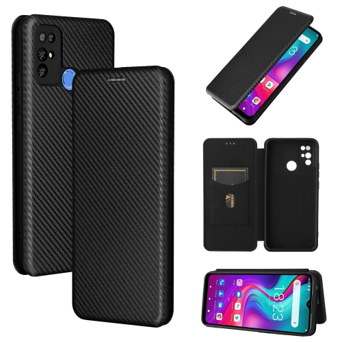 For Doogee X96 Pro Carbon Fiber Texture Magnetic Horizontal Flip TPU + PC + PU Leather Case with Card Slot(Black)