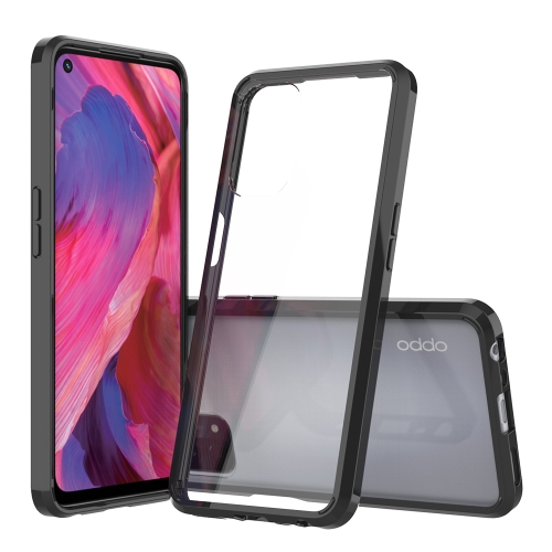 For OPPO A74 5G / A54 5G Shockproof Scratchproof TPU + Acrylic Protective Case(Black)