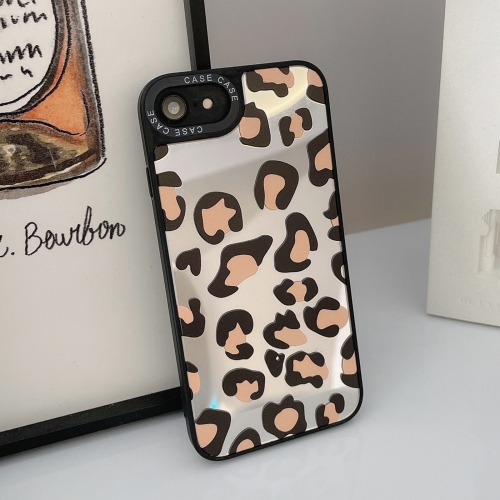 Mirror Series Classic Yellow Leopard Print Protective Case For iPhone SE 2020 / 8 / 7