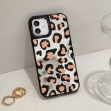 Mirror Series Classic Yellow Leopard Print Protective Case For iPhone 12 Pro Max