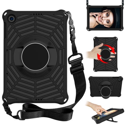 For Huawei MatePad T 10 / T 10s Spider King EVA Protective Case with Adjustable Shoulder Strap & Holder(Black)