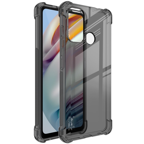 For Motorola Moto G40 Fusion / G60 IMAK All-inclusive Shockproof Airbag TPU Case with Screen Protector(Transparent Black)