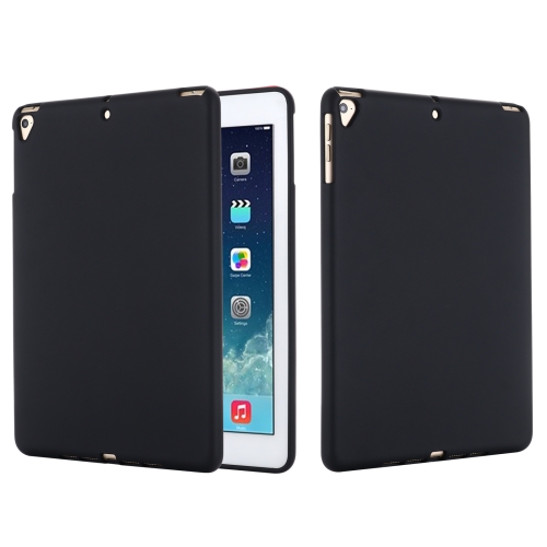 Solid Color Liquid Silicone Dropproof Full Coverage Protective Case For iPad Air / Air 2 / 9.7 2017 / 9.7 2018 / Pro 9.7(Black)