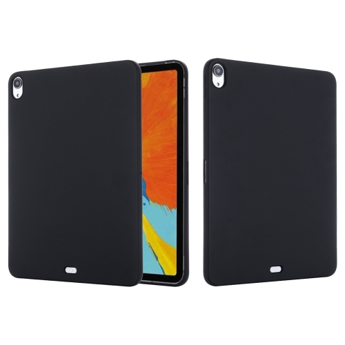 Solid Color Liquid Silicone Dropproof Full Coverage Protective Case For iPad Air 2020 10.9(Black)