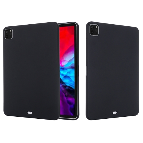Solid Color Liquid Silicone Dropproof Full Coverage Protective Case For iPad Pro 11 2018 / 2020(Black)
