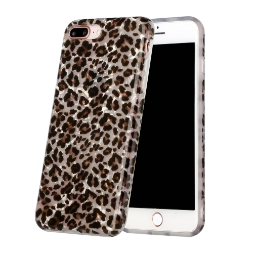 Shell Texture Pattern Full-coverage TPU Shockproof Protective Case For iPhone 7 Plus / 8 Plus(Little Leopard)