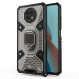 For Xiaomi Redmi Note 9 5G Space PC+TPU Ring Holder Protective Case(Silver)