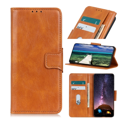 For Xiaomi Redmi Note 8 2021 Mirren Crazy Horse Texture Horizontal Flip Leather Case with Holder & Card Slots & Wallet(Brown)