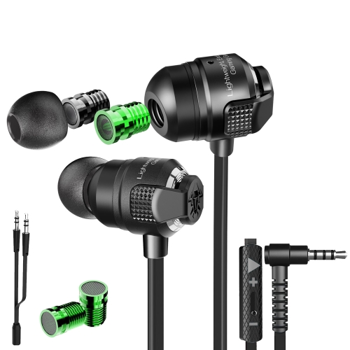 PLEXTONE G23 3.5mm Dual Variable Sound Cell In-ear Wire-controlled Gaming Earphone