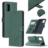 For Samsung Galaxy A51 5G Stitching Style 2-Color Cow Texture Horizontal Flip PU Leather Case with Holder & Card Slot & Lanyard(Green)