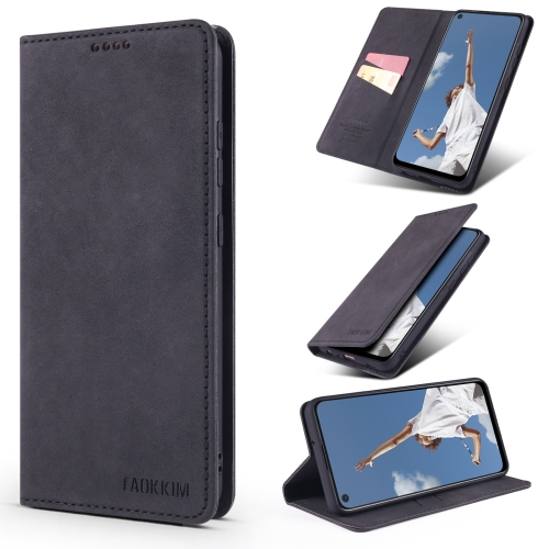 For Samsung Galaxy S20 TAOKKIM Retro Matte PU Horizontal Flip Leather Case with Holder & Card Slots(Black)