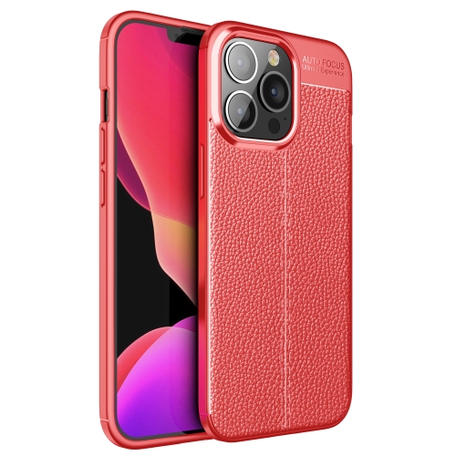 Litchi Texture TPU Shockproof Case For iPhone 13 Pro(Red)