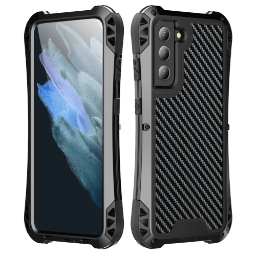 For Samsung Galaxy S21 FE R-JUST AMIRA Shockproof Dustproof Waterproof Metal Protective Case(Black)