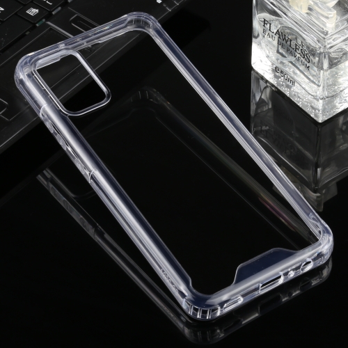 For Samsung Galaxy A02s Four-corner Shockproof Transparent TPU + PC Protective Case