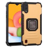 For Samsung Galaxy A10s / M01s Fierce Warrior Series Armor All-inclusive Shockproof Aluminum Alloy + TPU Protective Case with Ring Holder(Gold)