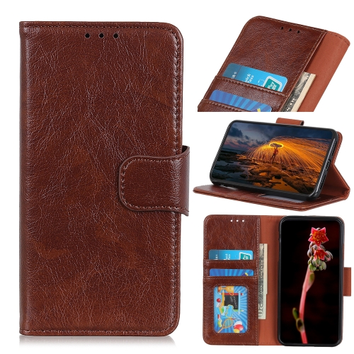 Nappa Texture Horizontal Flip Leather Case with Holder & Card Slots & Wallet For iPhone 13 Pro(Brown)