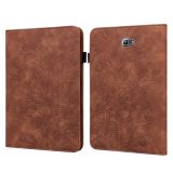 For Samsung Galaxy Tab A A6 10.1 inch 2016 Lace Flower Embossing Pattern Horizontal Flip Leather Case with Holder & Card Slots & Wallet & Photo Frame(Brown)