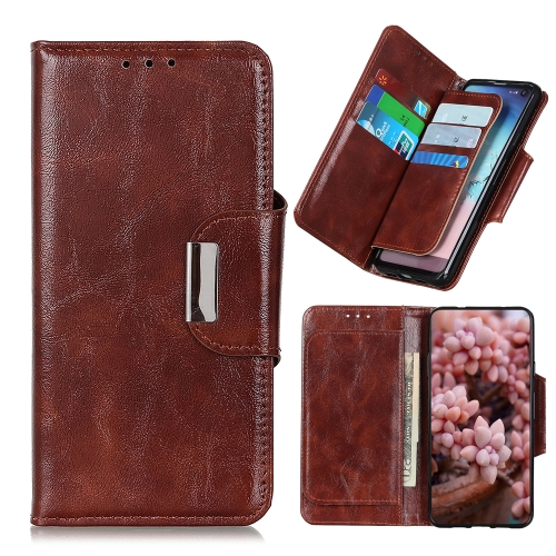 Crazy Horse Texture Magnetic Buckle Horizontal Flip Leather Case with Holder & 6-Card Slots & Wallet For iPhone 13(Brown)