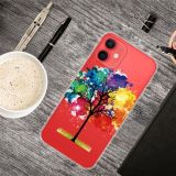 Painted Pattern High Transparent TPU Protective Case For iPhone 13(Oil Painting Tree)