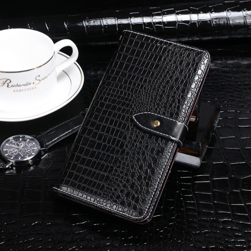 For ZTE Blade A51 idewei Crocodile Texture Horizontal Flip Leather Case with Holder & Card Slots & Wallet(Black)