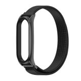 For Xiaomi Mi Band 6 / 5 / 4 / 3 Mijobs Nylon Loop Plus Strap Replacement Watchband(Black)
