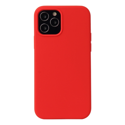 Solid Color Liquid Silicone Shockproof Protective Case For iPhone 13 Pro(Red)