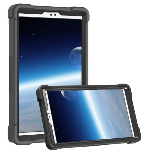 For Samsung Galaxy Tab A7 Lite T225 Silicone + PC Shockproof Protective Case with Holder(Black)