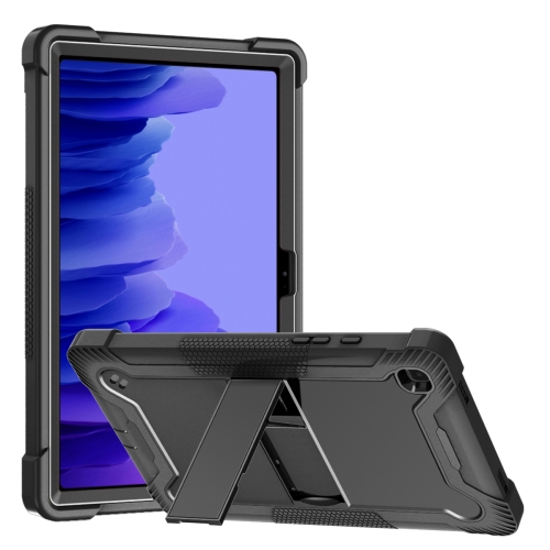 For Samsung Galaxy Tab A7 10.4 (2020) Silicone + PC Shockproof Protective Case with Holder(Black)