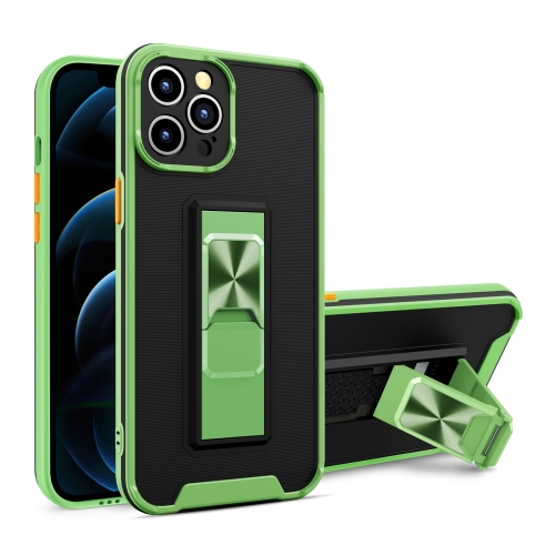 Dual-color Skin Feel TPU + PC Magnetic Shockproof Case with Invisible Holder For iPhone 11(Grass Green)