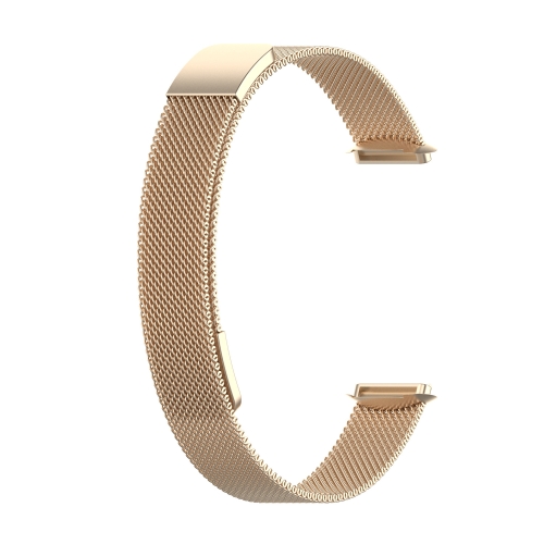 For Fitbit Luxe Special Edition Milanese Metal Magnetic Replacement Strap Watchband(Champagne Gold)