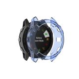 For Garmin Fenix 6X / 6X Pro Smart Watch Half Coverage TPU Protective Case(Transparent Blue)