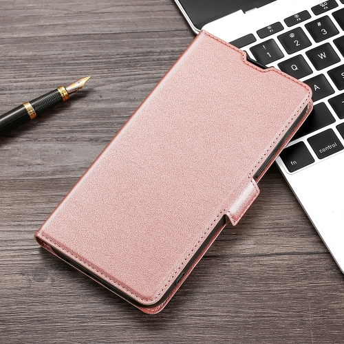 For UMIDIGI A11 Ultra-thin Voltage Side Buckle PU + TPU Horizontal Flip Leather Case with Holder & Card Slot(Rose Gold)