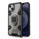 Space PC+TPU Ring Holder Protective Case For iPhone 13(Grey)