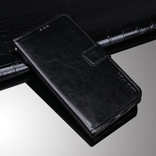 For Blackview A100 idewei Crazy Horse Texture Horizontal Flip Leather Case with Holder & Card Slots & Wallet(Black)