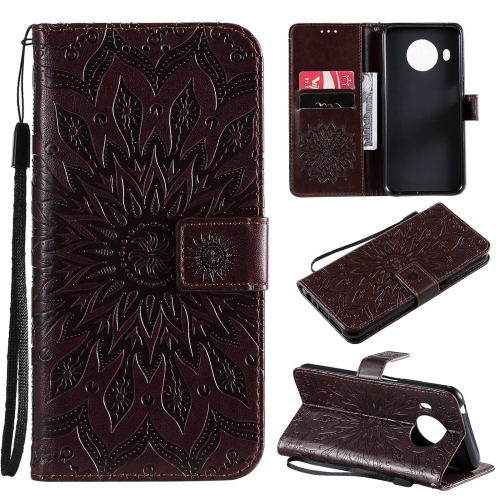For Nokia X20 / X10 Sun Embossing Pattern Horizontal Flip Leather Case with Card Slot & Holder & Wallet & Lanyard(Brown)