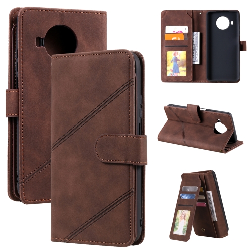 For Xiaomi Mi 10T Lite 5G Skin Feel Business Horizontal Flip PU Leather Case with Holder & Multi-Card Slots & Wallet & Lanyard & Photo Frame(Brown)