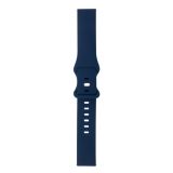 For Samsung Galaxy Watch 3 41mm 8-buckle Silicone Replacement Strap Watchband(Midnight Blue)