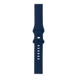 For Samsung Galaxy Watch 3 45mm 8-buckle Silicone Replacement Strap Watchband(Midnight Blue)