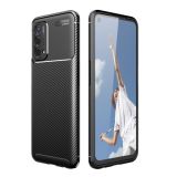 For OnePlus Nord N200 5G Carbon Fiber Texture Shockproof TPU Case(Black)